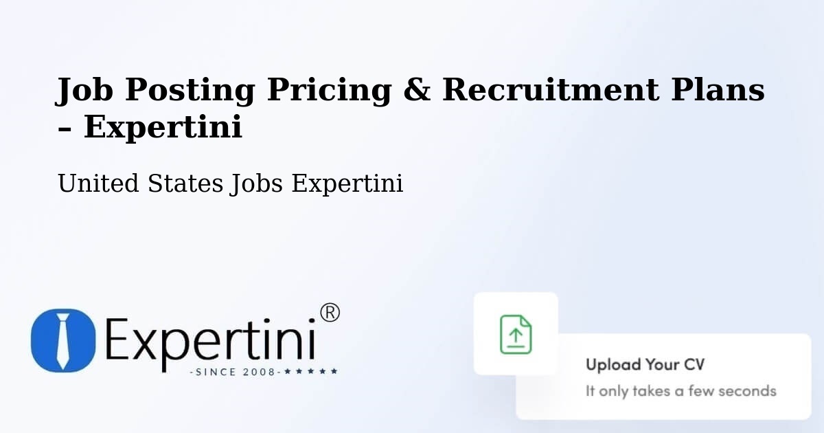 Job Posting Pricing & Recruitment Plans – Warren - Warren, United States Jobs Expertini